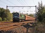 753 602-2(SD)fuhr mit einem Kohlenzug am 21.09.20 durch Želenice n.Bílinou.