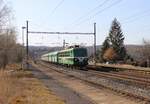 184 502-3 (SD) zu sehen am 20.03.22 in Želenice nad Bílinou.