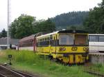 Beiwagen von Viamont auf Bahnhof Trutnov Hlavn Ndra am 1-8-2011.