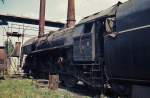 Trauriges Ende einer Schönheit: 475.194 als Vorheizanlage K 767 im Juli 1989 in Brno/Brünn. Im Verzeichnis der in der ehemaligen CSSR noch erhaltenen Dampflokomotiven (Stand 30.09.2010) ist sie noch aufgeführt. Sie soll sich im Privatbesitz befinden, fragt sich nur, in welchem Zustand.