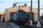 WL10-1490 wird im Depot Lviv am 17.02.2008 für den ersten Tageseinsatz vorbereitet.