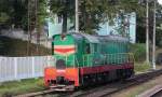 In einem Bahnhof bei Mukatschewe rangierte am 1.6.2009 diese Cmellak. Die Aufnahme entstand aus dem Zug heraus auf dem Weg von Lviv nach Tschop.