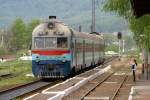 D1 656-3 in Chust Bahnhof kommend aus Uzgorod.