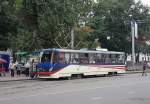 Äußerlich macht Tram 7006 der Straßenbahn Odessa einen modernen Eindruck.
