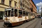 TATRA T4 mit der Nummer 1154 am 20.08.2015 in Lviv Centrum.