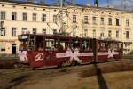 TATRA T4 mit der Nummer 1185 am 20.08.2015 auf der fahrt zum Hauptbahnhof.