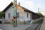 Die ehemalige Güterverladung im Bahnhof Keszthely, am 17.07.2024.