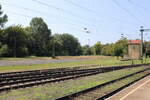 Rangier- und Abstellgleise am 19.07.2024 im Bahnhof Keszthely.