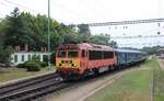 MÁV H-START 418 316 mit dem SZ 19616 nach Tapolca, am 20.07.2024 in Keszthely.