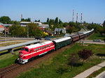 M61 001 mit dem Sonderzug nach Zirc zwischen Győr und Győrszabadhegy.