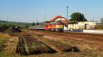 628 328 und 418 152 mit E 5201 in Olaszliszka-Tolcsva (23.05.2014)