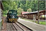 Lillafüredi Állami Erdei Vasút (LÁEV). Endstation Garadne, wo unser Extrazug auf den Regelzug mit der Mk48 D02-508 trifft. (13.06.2018)