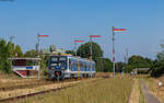 416 017 als R 6325 (Mateszalka - Debrecen) im Bahnhof Nyirbator 26.8.24
