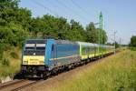 H-MVTR 480 016 erreicht am 13.06.2013 mit IC934  KKFRANKOS  in Krze den Zugendbahnhof Sopron.