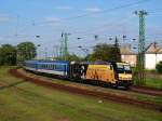 480 005 (Matthias Rex) mit IC 916 kurz nach Komárom. 05.05.2014.