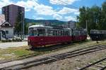 Noch ein Blick auf die beiden Motorwagen der Wiener Straßenbahn, die auf dem Betriebswerk der LAEV in Miskolc-Majlath stehen, 10.7.16 