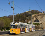 Ganz-CSMG 1366 am  30. März 2019 als Linie 47 Szent Gellért tér.