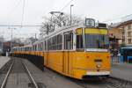 Normalerweise werden die Ringlinien 4 und 6 ausschließlich mit Wagen der Type  Combino - Supra  betrieben. Am 14.01.2014 trat der seltene Fall ein, daß Tandemgarnituren der Type CSM.G2 hier aushelfen mußten.(Tw.1447 + Tw.1454, Szell Kalman ter.)