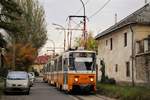 T5C5 4138 + 4094 + 4207 in der Kajar ut vor der Einmündung in die Pozsony ut.