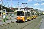 Tatra-Tw 4050 + 4003 auf dem Moszkva tr (7. Juli 2007). Die Tw vom Typ T5C5 sind die derzeit zahlenmig strkste Wagengruppe in Budapest. Tatra lieferte 1980 - 1984 322 Fahrzeuge.