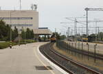 Der Bahnsteig 1 in Baltonfred am 13.08.2022.