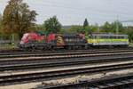 GySEV 470 503 steht an einer Szili angekuppelt am 16 September ins Bahnhof von Sopron.