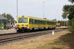 GySEV 1446 513-8 + 2446 513-0 (ehemals ÖBB 5147) am 11.September 2024 im Bahnhof Köszeg.