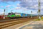 ELL/Gysev Cargo Siemens Vectron 193 235-9 mit einen LKW Walter KLV in Darmstadt Kranichstein am 24.02.24 