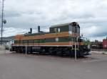 Eine Diesellok der ehemaligen Great Northern als Denkmal am 09.09.2013 in Whitefish.