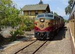 F7A #72 vom Napa Valley Wine Train am 11.9.2017 beim Umsetzen für die Rückfahrt in Santa Helena Kalifornien