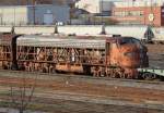 Ehemalige Wabash Railroad E-8 #1009 Diesellok steht 14.01.2012 in Roanoke Virginia.  