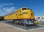 Eine historische Diesellok der ehemaligen Milwaukee Road am 13.09.2013 in Deer Lodge, Montana.