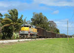505 departs Bryant whilst hauling BT4, loaded sugarcane to Clewiston, 16 Feb 2020