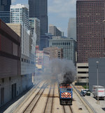 Der Metra Zug 512(Rock Island District) bespannt von der F40PHM-2 204 verließ am 25.