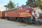 30.9.2013 North Conway, NH. EMD F7A ex Boston & Maine, jetzt der Conway Scenic RR gehrend.