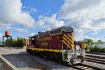 Road Switcher N°706, EMD GP10 im Bw der Ohio Central Railway, Island Avenue in McKees Rocks, Pennsylvania.Aufgenommen am 9.