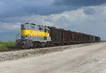 304 approaches Evercane Road on the `U Line` with a train of sugarcane for Clewiston mill, 23 Nov 2017