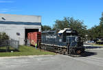 The Jacksonville Local, FEC 905 pushes box cars in to Saddle Creek Logistics near Jacksonville, 27 Nov 2018...