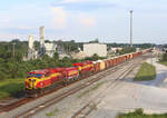 A  shot only possible in the summer months, 821 & 805 pass New Smyrna Beach whilst working FEC202-03, 3 July 2018