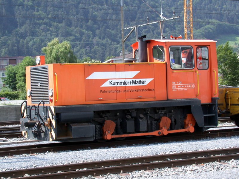 Tm 2/2 21 der Firma Kummler und Matter in Chur. (04.07.2006)