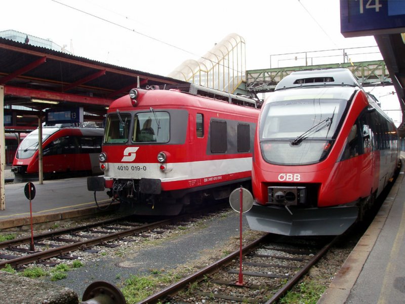 Verschiedene OBB-Nahverkehrszge in Salzburg. 20.08.07