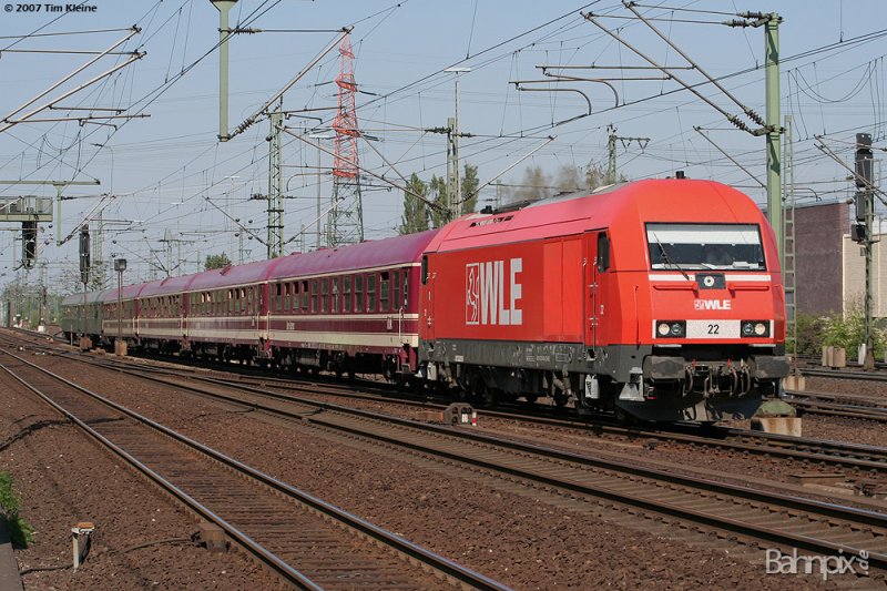 WLE 22 (223 056) am 06.05.2007 bei Hamburg Harburg.