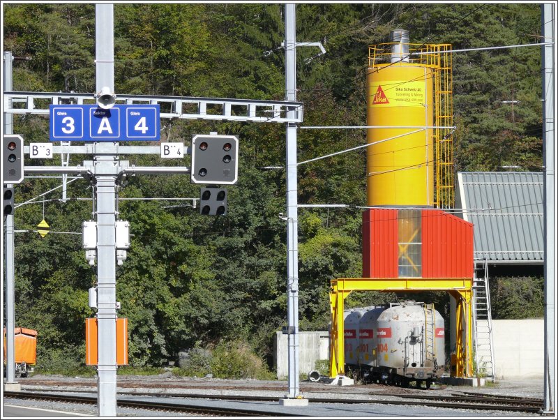 Zement-Umschlagsanlage in Reichenau-Tamins. (04.10.2007)